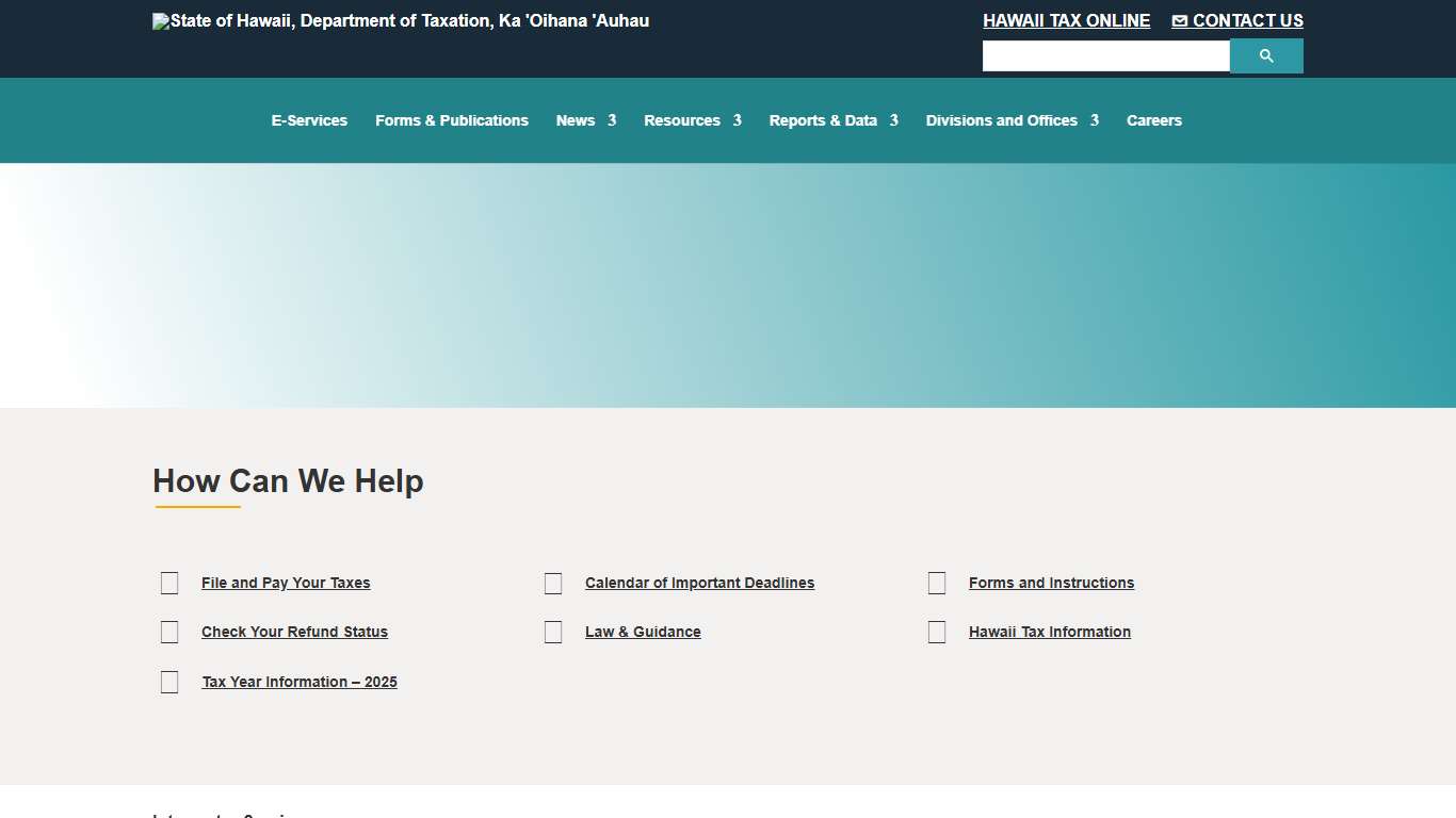 Department of Taxation State of Hawaii